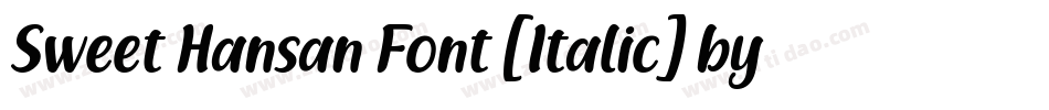 Sweet Hansan Font [Italic] by 7NTypes字体转换